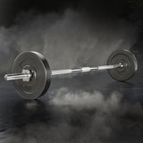 Everfit 18kg Barbell Set Weight Plates Bar Lifting Bench 168cm - Close-Up Angle