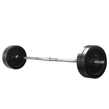 Everfit 28kg Barbell Set Weight Plates Bar Lifting Bench 168cm - Side View