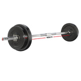Everfit 38kg Barbell Set Weight Plates Bar Lifting Bench 168cm - Front View
