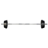 Everfit 38kg Barbell Set Weight Plates Bar Lifting Bench 168cm - Side View