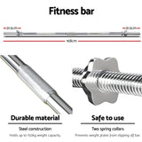 Everfit 38kg Barbell Set Weight Plates Bar Lifting Bench 168cm - 45-Degree Angle