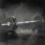 Everfit 38kg Barbell Set Weight Plates Bar Lifting Bench 168cm - Close-Up Angle