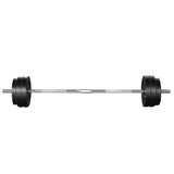 Everfit 58kg Barbell Set Weight Plates Bar Lifting Bench 168cm - Side View
