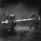 Everfit 58kg Barbell Set Weight Plates Bar Lifting Bench 168cm - Close-Up Angle