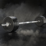 Everfit 68kg Barbell Set Weight Plates Bar Lifting Bench 168cm - Close-Up Angle
