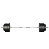 Everfit 78kg Barbell Set Weight Plates Bar Lifting Bench 168cm - Side View