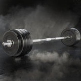 Everfit 78kg Barbell Set Weight Plates Bar Lifting Bench 168cm - Close-Up Angle