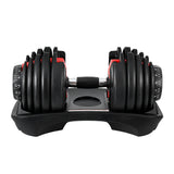 Everfit 24kg Dumbbells Adjustable Dumbbell Weight Plates Home Gym - Side View