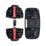 Everfit 24kg Dumbbells Adjustable Dumbbell Weight Plates Home Gym 2pcs - Side View