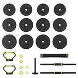 Everfit 25kg Adjustable Dumbbells Set Kettle Bell Weight Plates Barbells Gym - Side View