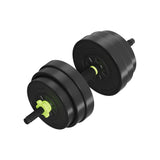 Everfit 25kg Adjustable Dumbbells Set Kettle Bell Weight Plates Barbells Gym - Top-Down View