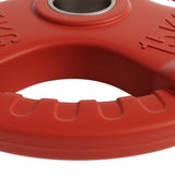Everfit Weight Plates Olympic 15kg Dumbbell Barbell Plate Weight Lifting Home Gym Red - Top-Down View