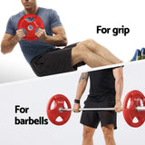 Everfit Weight Plates Olympic 15kg Dumbbell Barbell Plate Weight Lifting Home Gym Red - 45-Degree Angle