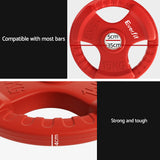 Everfit Weight Plates Olympic 15kg Dumbbell Barbell Plate Weight Lifting Home Gym Red - Rear View