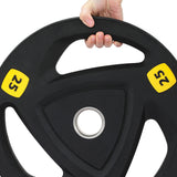 Everfit Weight Plates Standard 25kg Dumbbells Barbells Plate Weight Lifting Home Gym - Side View