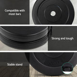 Everfit 30kg Barbell Weight Plates Standard Home Gym Press Fitness Exercise - Top-Down View