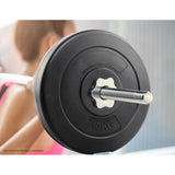Everfit Weight Plates Standard 2X 10kg Barbell Plate Weight Lifting - Top-Down View