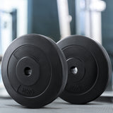Everfit Weight Plates Standard 2X 10kg Barbell Plate Weight Lifting - Close-Up Angle