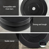 Everfit 40kg Barbell Weight Plates Standard Home Gym Press Fitness Exercise - Top-Down View