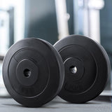 Everfit 50kg Barbell Weight Plates Standard Home Gym Press Fitness Exercise - Close-Up Angle