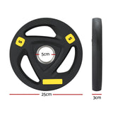 Everfit Weight Plates Olympic 5kgx2 Dumbbells Barbells Plate Weight Lifting Home - Front View