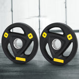Everfit Weight Plates Olympic 5kgx2 Dumbbells Barbells Plate Weight Lifting Home - Close-Up Angle