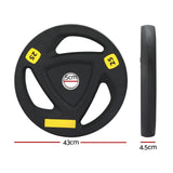 Everfit Weight Plates Standard 25kgx2 Dumbbells Barbells Plate Weight Lifting Home Gym - Front View