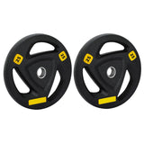 Everfit Weight Plates Standard 25kgx2 Dumbbells Barbells Plate Weight Lifting Home Gym - Side View