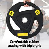 Everfit Weight Plates Standard 25kgx2 Dumbbells Barbells Plate Weight Lifting Home Gym - Top-Down View