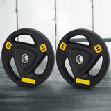 Everfit Weight Plates Standard 25kgx2 Dumbbells Barbells Plate Weight Lifting Home Gym - Close-Up Angle