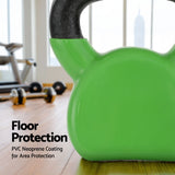 Everfit 8kg Kettlebell Set Weightlifting Bench Dumbbells Kettle Bell Gym Home - Rear View