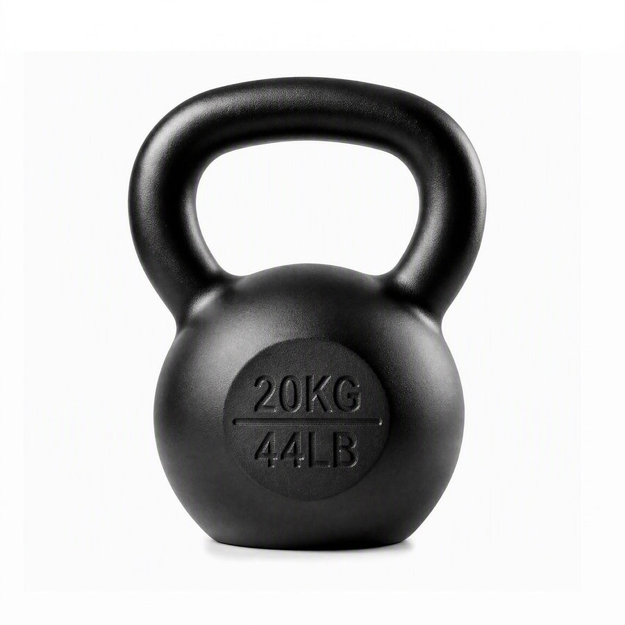 Everfit 20kg Cast Iron Kettlebell Powder Coating Flat Bottom Home Gym