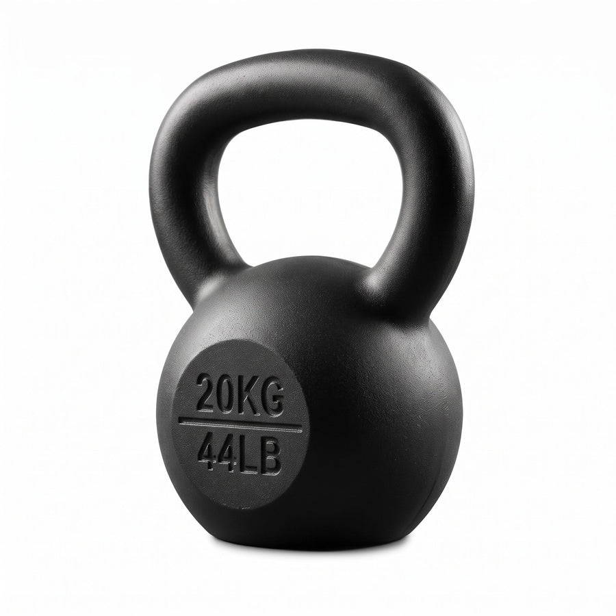 Everfit 20kg Cast Iron Kettlebell Powder Coating Flat Bottom Home Gym