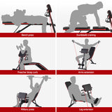 Everfit Weight Bench Adjustable Preacher Curl Bench Press Dumbbell Stool 260kg - 45-Degree Angle