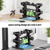 Everfit Dumbbells Rack Dumbbell Kettlebell Stand Home Gym Storage 200kg Capacity - 45-Degree Angle