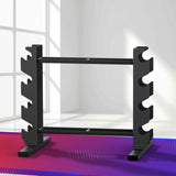 Everfit Dumbbells Rack Dumbbell Kettlebell Stand Home Gym Storage 200kg Capacity