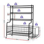 Everfit Dumbbell Rack Weight Rack for Dumbbells Home Gym Storage Black