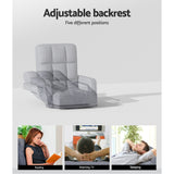 Artiss Floor Chair Lounge Sofa Swivel Grey - Top-Down View