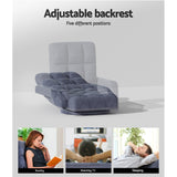 Artiss Floor Chair Lounge Sofa Swivel Charcoal - Top-Down View