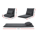 Artiss Floor Sofa Bed Lounge Couch Recliner Chair Folding Foam Camping Bed - Front View
