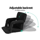 Artiss Lounge Sofa Bed With Armrest Heated Floor Recliner Futon Couch Folding Chair Cushion - Rear View
