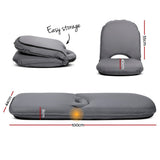 Portable Adjustable Lounge Sofa Chair for Camping and Beach - Grey - Front View