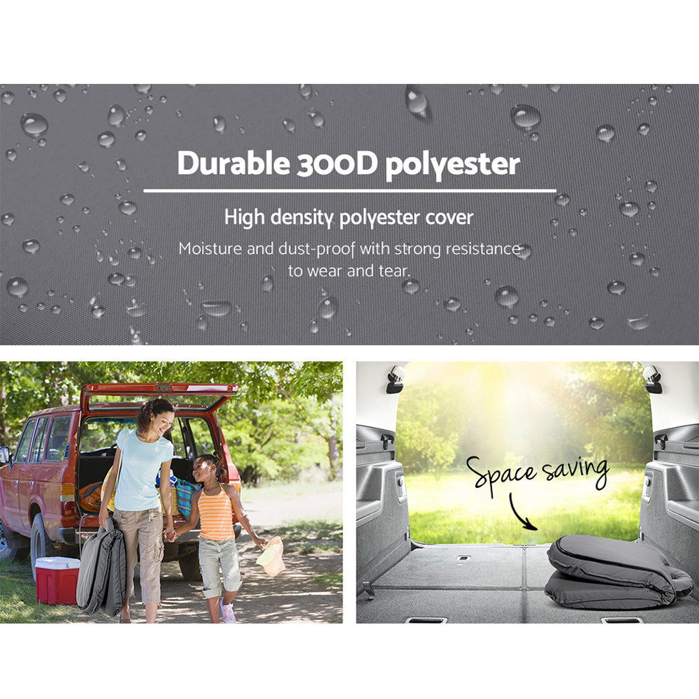 Portable Adjustable Lounge Sofa Chair for Camping and Beach - Grey