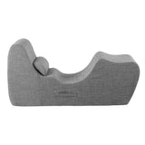 Artiss Chaise Lounge Chair Ergonomic S-Curve Floor Lounger Boneless Lounge Chairs Grey - Side View