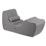 Artiss Chaise Lounge Chair Ergonomic S-Curve Floor Lounger Boneless Lounge Chairs Grey - Extra Image