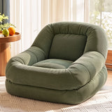 Artiss Armchair Floor Chair Couch Recliner 1 Seater Cloud Chaise Lounge Corduroy Green