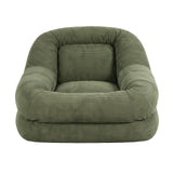 Artiss Armchair Floor Chair Couch Recliner 1 Seater Cloud Chaise Lounge Corduroy Green