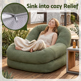 Artiss Armchair Floor Chair Couch Recliner 1 Seater Cloud Chaise Lounge Corduroy Green