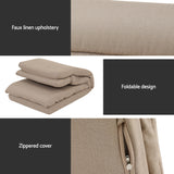 Artiss Floor Chair Sofa 1 Seater Linen Beige - Rear View
