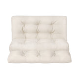 Artiss Floor Lounge Sofa Bed 2 Seater Pillow Leather White - Side View